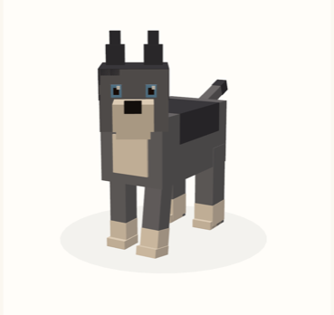 Blocky 3D Husky